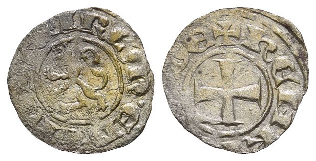 Crusaders. Lusignan Kingdom of Cyprus, Henry II BI Denier.