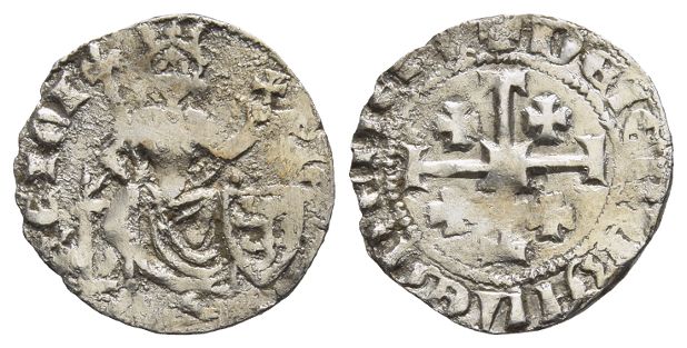 Crusaders. Lusignan Kingdom of Cyprus, Peter II AR Gros petit.
