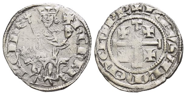 Crusaders. Lusignan Kingdom of Cyprus, Henri II AR Gros.