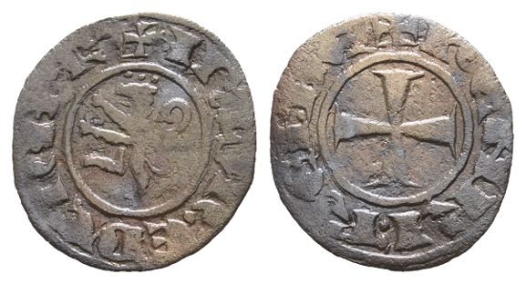 Crusaders. Lusignan Kingdom of Cyprus, Henry II BI Denier.