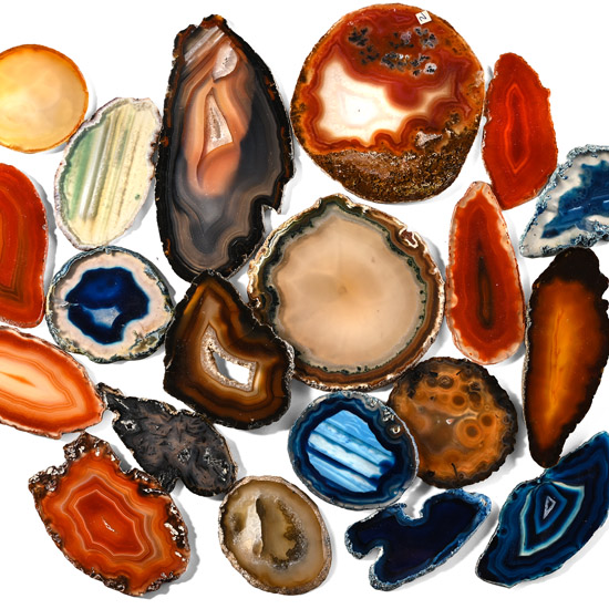 Collection of Twenty [20] Cut and Polished Agate Geode Slices