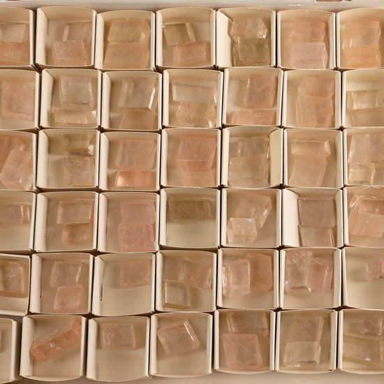 Ninety-Five [95] Boxed Pink Calcite Rhombs