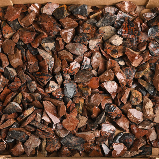 Three Hundred and Fifty Eight [358] Mahogany Obsidian Mineral Specimens