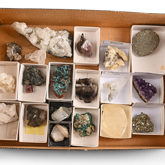 Collection of Twenty [20] Mixed Crystal Mineral Specimens