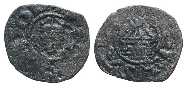 Crusaders. Latin Kingdom of Jerusalem, Guy of Lusignan BI Fractional Denier.