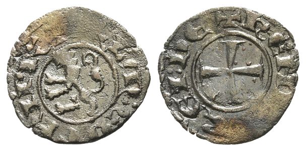Crusaders. Lusignan Kingdom of Cyprus, Henry II BI Denier.