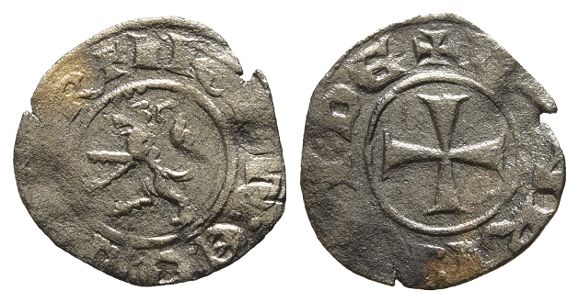 Crusaders. Lusignan Kingdom of Cyprus, Henry II BI Denier.