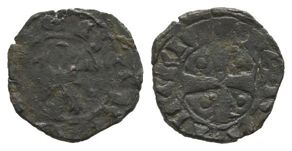 Crusaders. Lusignan Kingdom of Cyprus, Peter I or II BI Denier.