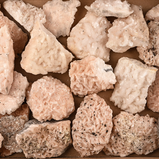 Group of Twenty Five [25] Pink Dolomite Crystal Display Sections
