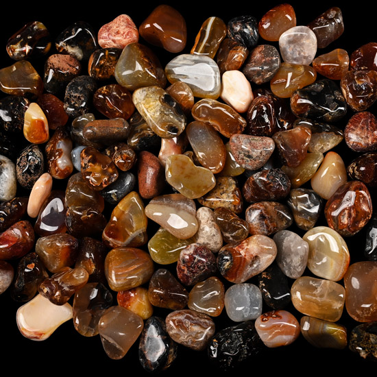 Group of One Hundred [100] Polished Agate Pebbles
