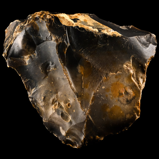 Large Stone Age Knapped Flint Hand Axe