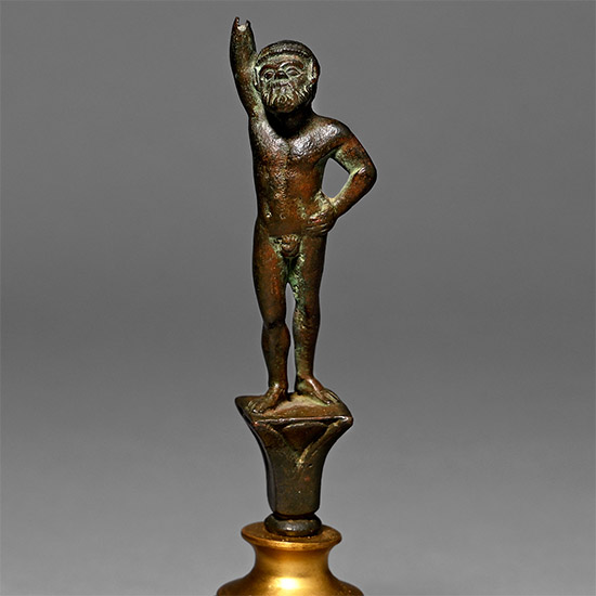Etruscan Bronze Statue of a Satyr