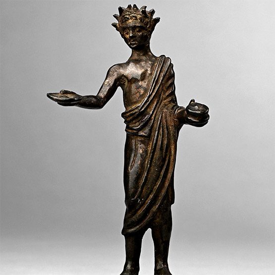 Etruscan Bronze Votive Figure of Genius Sacrificulus