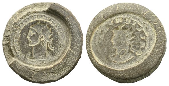 Roman Imperial, Gallienus and Probus Terracotta Forgers Casting Mould.