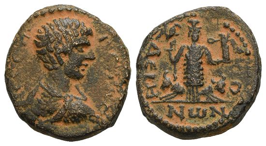 Geta, as Caesar AE 24mm of Dium, Decapolis.