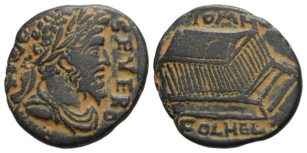 Divus Septimius Severus AE 27mm of Heliopolis, Coele.