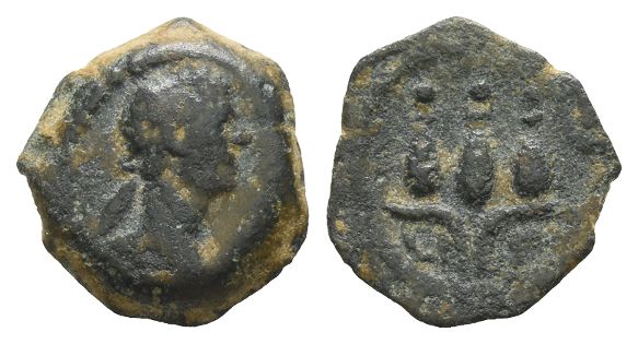Trajan AE Dichalkon of Alexandria, Egypt.