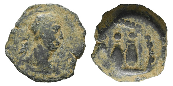 Trajan AE Dichalkon of Alexandria, Egypt.