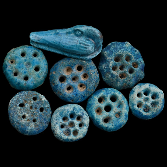 Egypto-Phoenician Faience Amulet Group