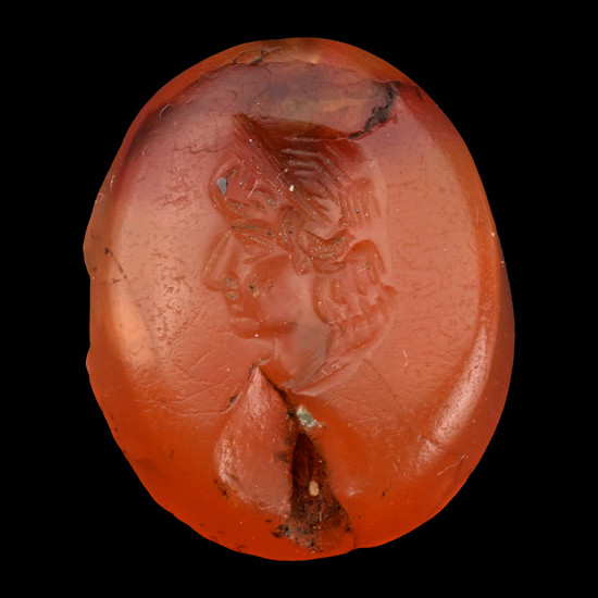 Western Asiatic Carnelian Portrait Gemstone Seal