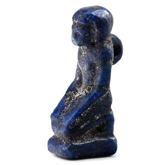 Egyptian Faience Kneeling Priest Amulet