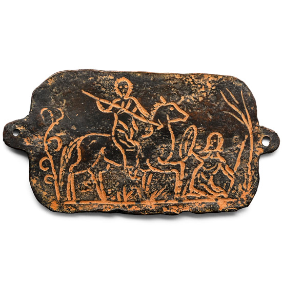 Byzantine Bronze Plaque with Warrior Saint