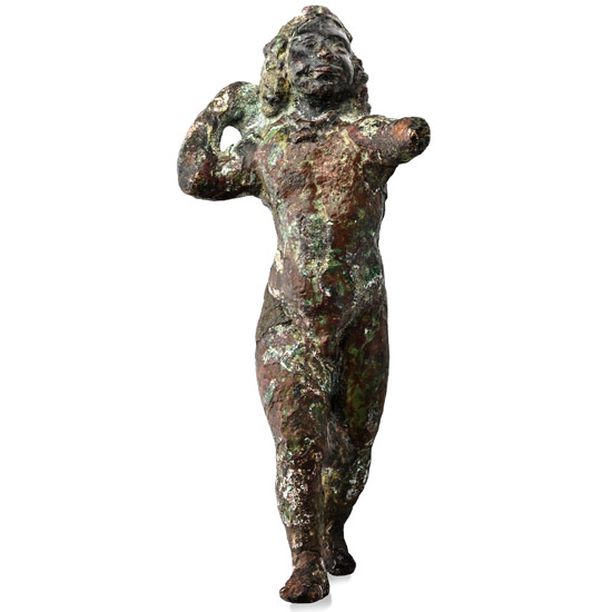 Roman Cupid Bronze Statuette Reaching for Arrows