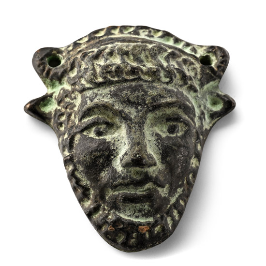 Western Asiatic Bronze Head Appliqué