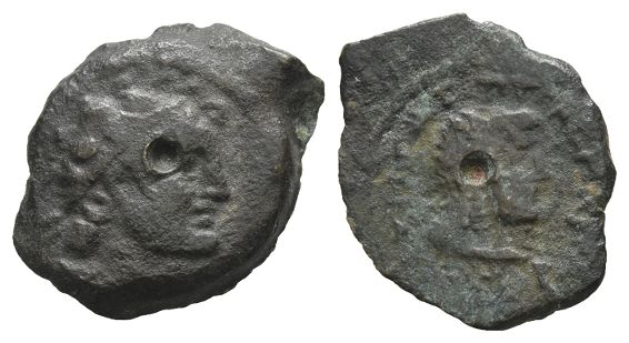 Ptolemaic Kingdom of Egypt, Ptolemy III Euergetes AE Dichalkon.