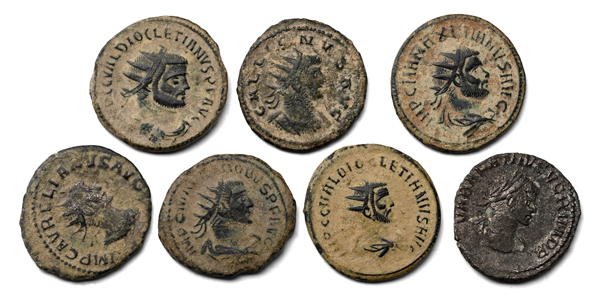 Group of Seven [7] AE Antoninianus.