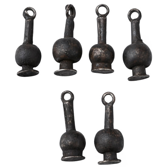 Egyptian Silver Poppy Amulet Group