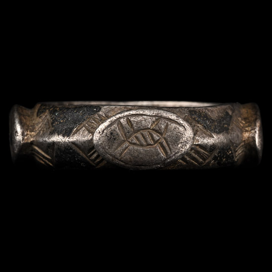 Eastern Roman Silver Ring with Four Bezels