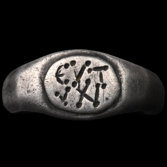 Roman Silver Ring with Inscription