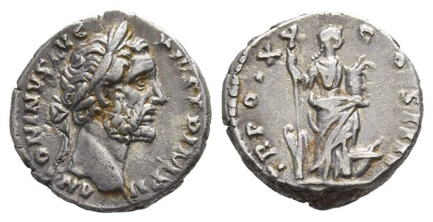 Antoninus Pius AR Denarius.