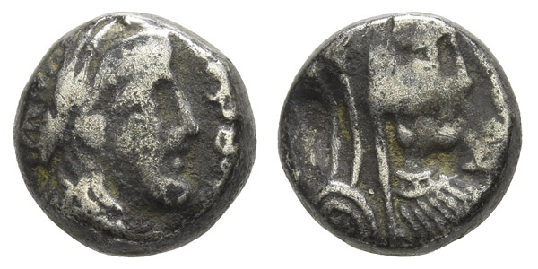 Nabataea, Aretas IV, with Huldu AR Sela-Drachm.