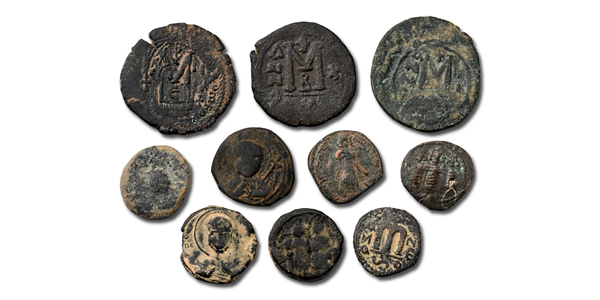 Group of Ten [10] Byzantine and Other AE Coins.