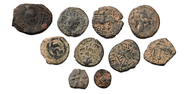 Group of Ten [10] Byzantine and Other AE Coins.