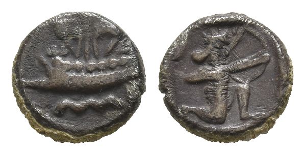 Phoenicia, Sidon. Uncertain king AR 1/16 Shekel.