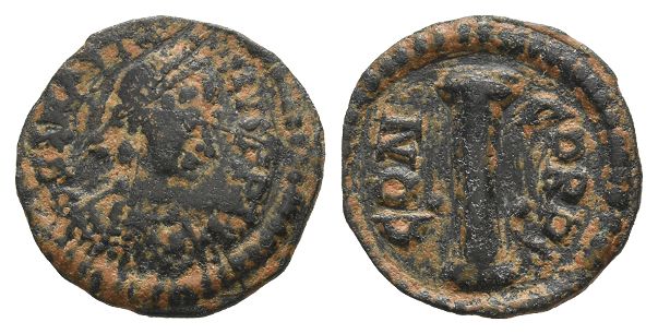 Anastasius I AE 10 Nummi or Decanummium.