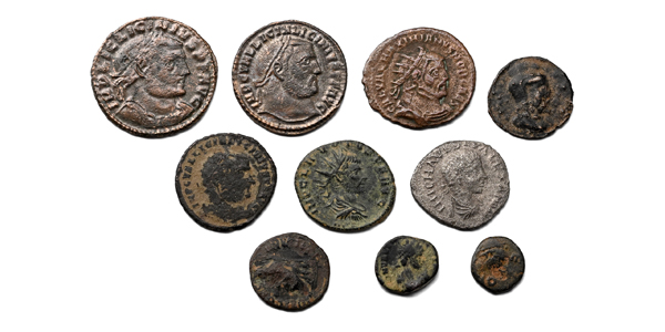 Group of Ten [10] Roman Imperial AE Coins.