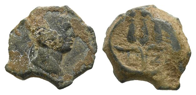 Trajan AE Dichalkon of Alexandria, Egypt.