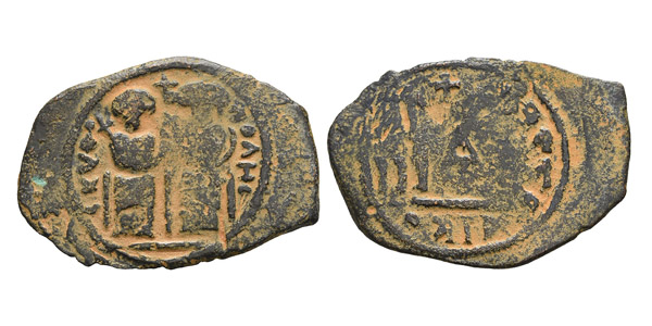 Umayyad Caliphate AE Follis.