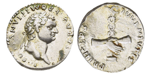 Domitian, as Caesar AR Denarius.