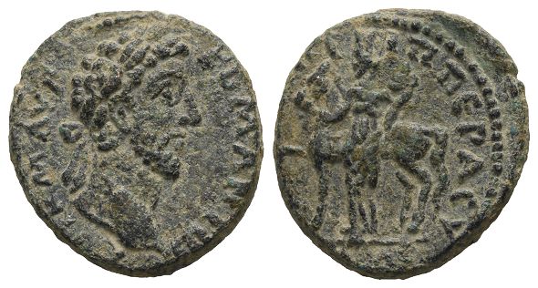 Commodus AE 25mm of Antioch ad Hippum, Decapolis.