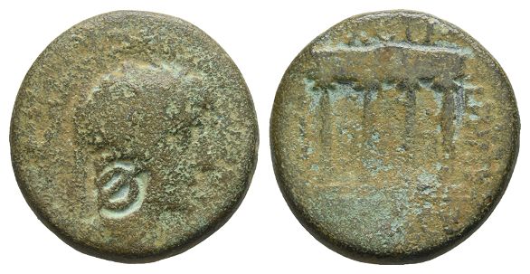 Judaea, Herodians. Herod IV Philip, with Augustus AE 21mm.