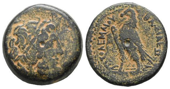 Ptolemaic Kingdom of Egypt, Ptolemy II Philadelphos AE Diobol.