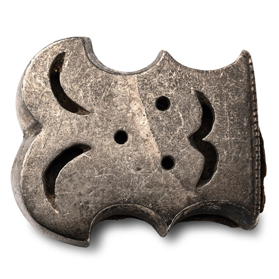 Byzantine Silver Bearded Hidden Face Belt Mount