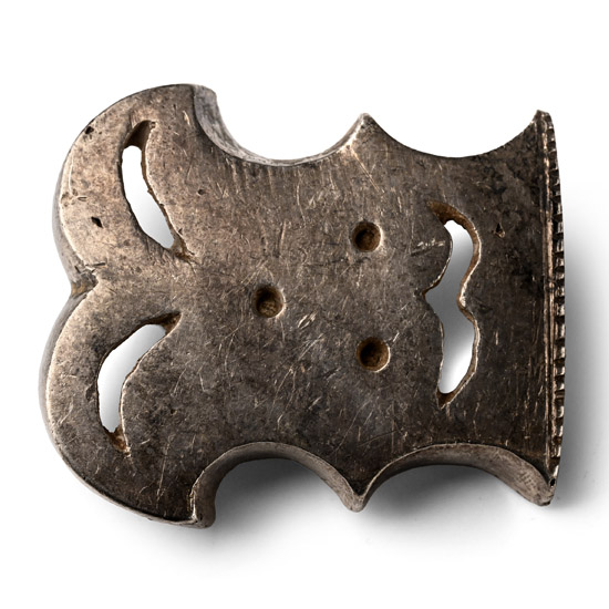 Byzantine Silver Bearded Hidden Face Belt Mount