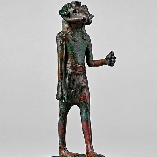 Egyptian Bronze Figure of Khnum, the Creator God