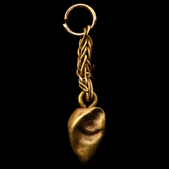 Western Asiatic Gold Teardrop Pendant